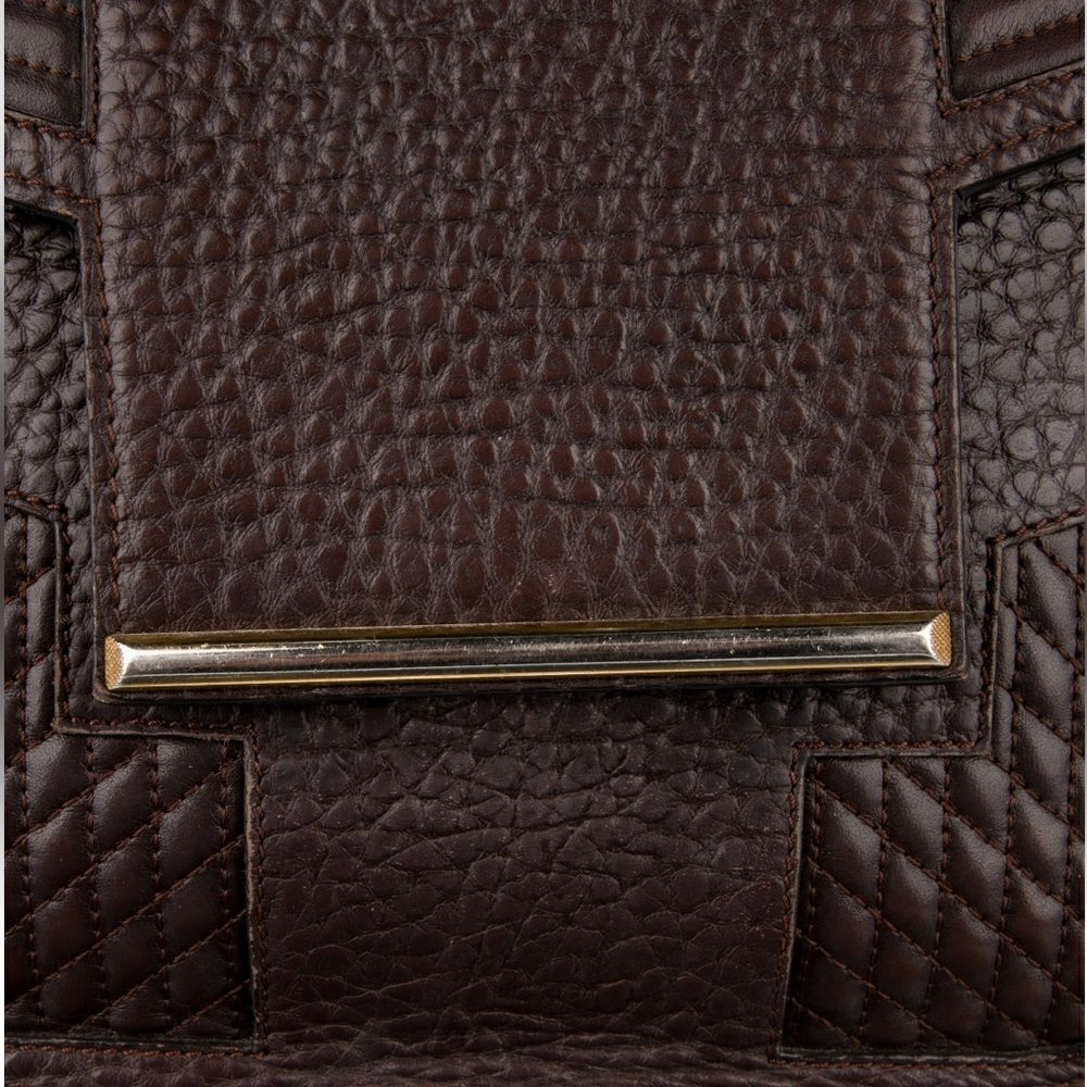 Reece Hudson Grained Brown Leather Shoulder Bag‎ - Picture 5 of 6